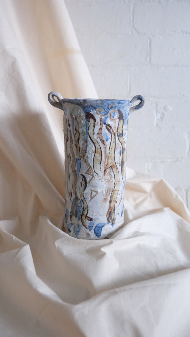 Tom Mason Blue & Brown Field Vase
