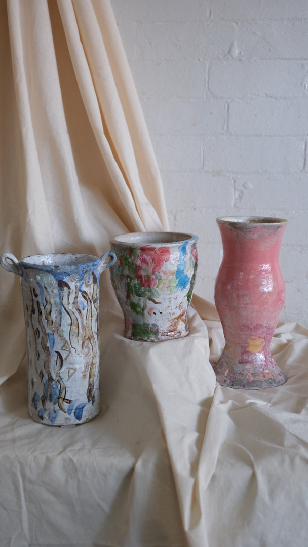 Tom Mason Rose Pedestal Vase