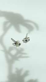 Load image into Gallery viewer, Hugh Thyregod Silver Sapphire Studs