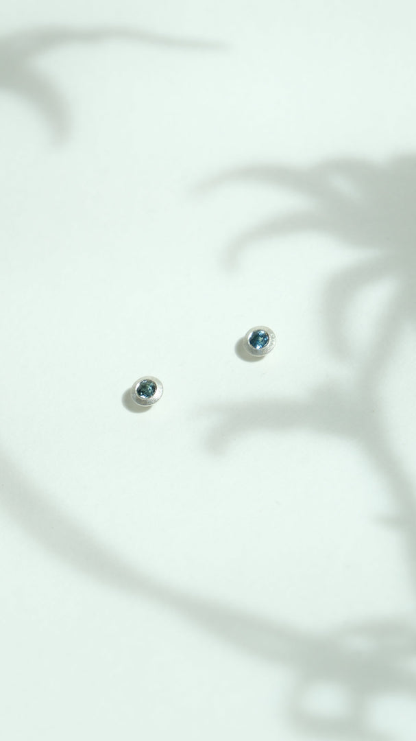 Hugh Thyregod Silver Sapphire Studs