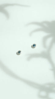 Hugh Thyregod Silver Sapphire Studs